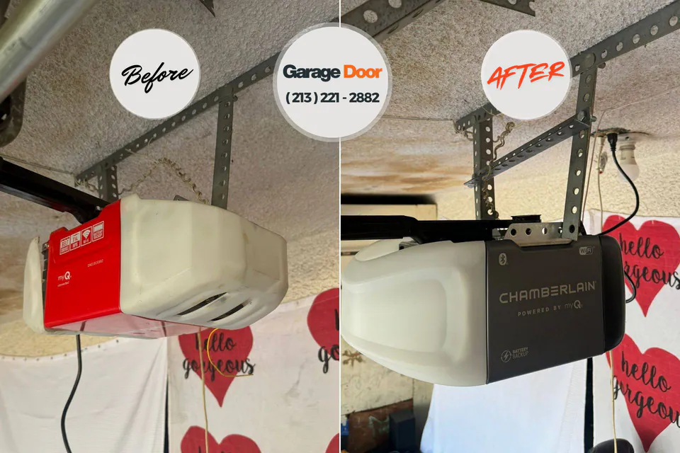 Before and after: garage door repair Desoto Lakes, FL